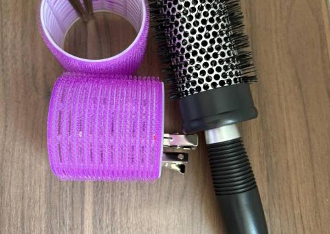 Hair curlers and brush 
