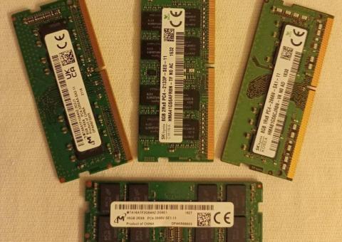 Laptop memory and SSD 