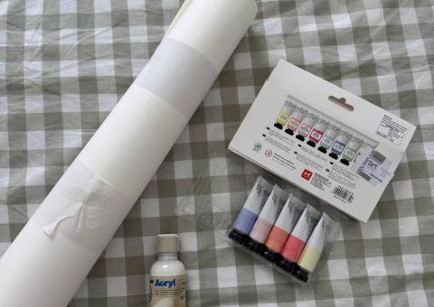 Acrylic, primer & paper for sale! 