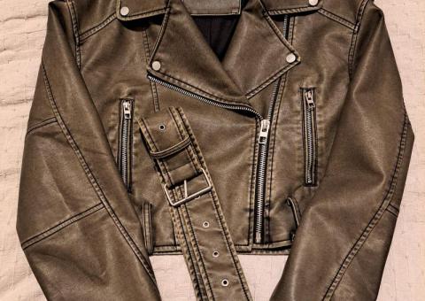 Khaki biker jacket 