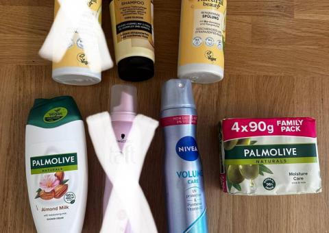 Cosmetics: shampoo, balm, soap 