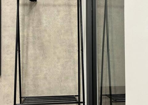 Bar stools and clothes rack 