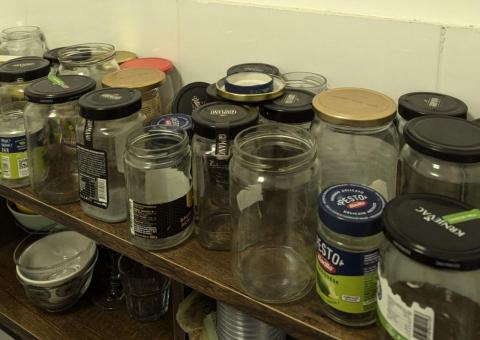 Jars with lids 