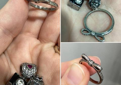 Pandora charms and ring 