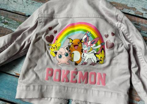 H&M pink denim jacket 