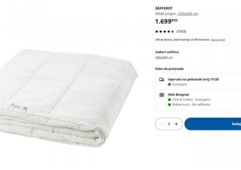 IKEA zaštita za dušek i ćebe 
