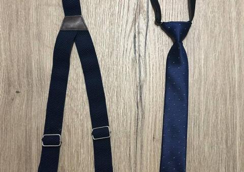 Kids suspenders and tie 