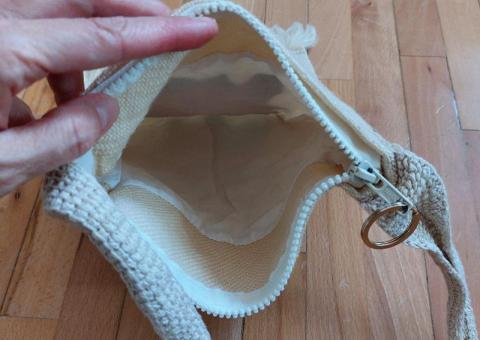 Raffia and fabric bags 