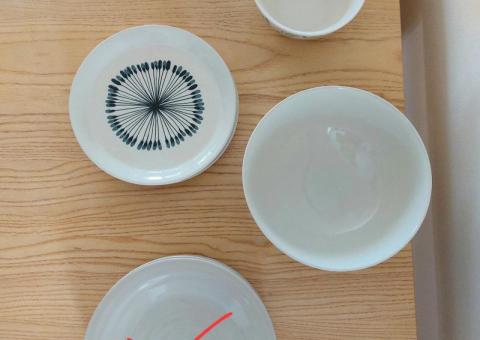 Dishes: plates, bowls, cups 
