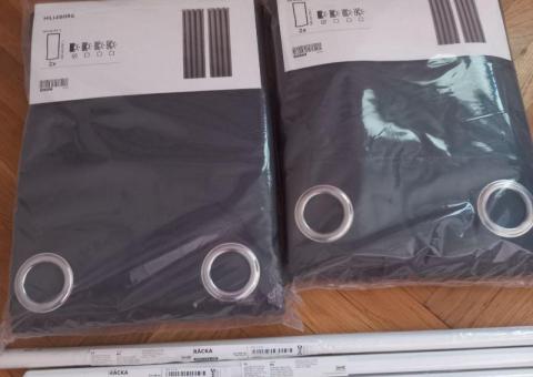IKEA curtains and curtain rods 