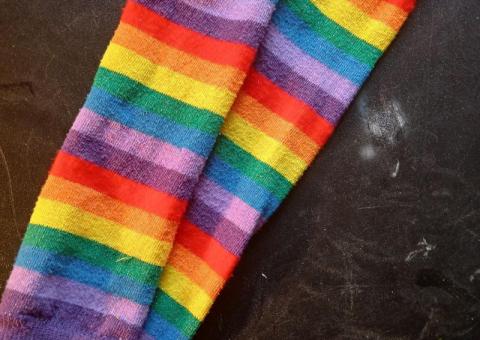 Rainbow gloves 