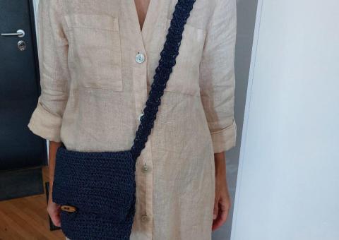 Raffia and fabric bags 