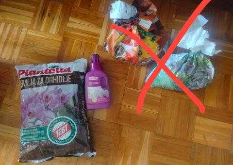 Orchid soil and fertilizer 